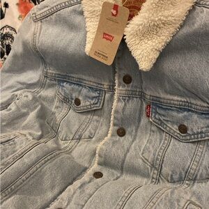 Levi's Sky Blue Denim Jacket with Fleece Collar